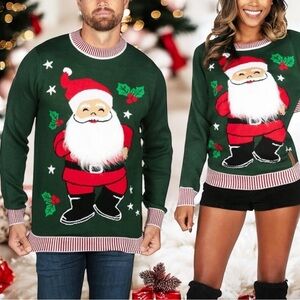 NEW Tipsy Elves It’s Flipping Ugly Christmas Sweater Three Dimensional Size XXL